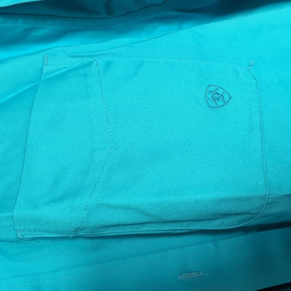 Ariat Turquoise Cotton Long Sleeve Collared Button Up Size Extra Large - Picture 3 of 7